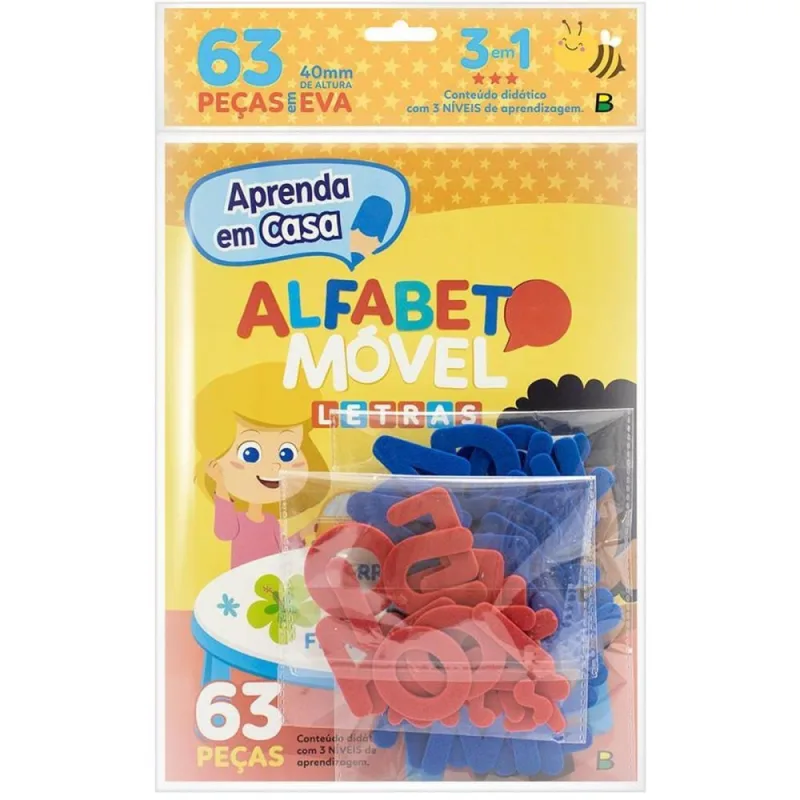 Material Didatico EVA Aprenda em Casa Alf.movel 63PC - Todolivro