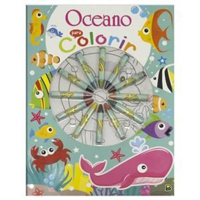 Livro Cores Em Ação! Oceano Para Colorir Brasileitura (MP)