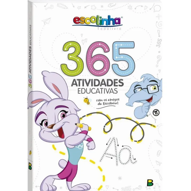 Livro Infantil Colorir 365 Escolinha Atividades 288PG - Todolivro