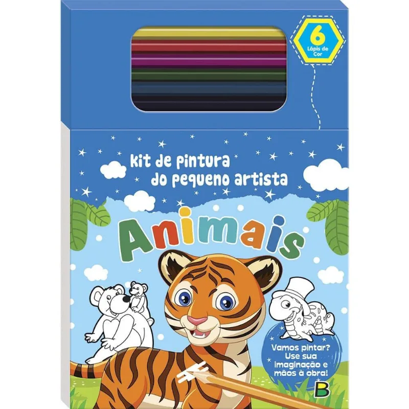 Kit de pintura do pequeno artista - animais