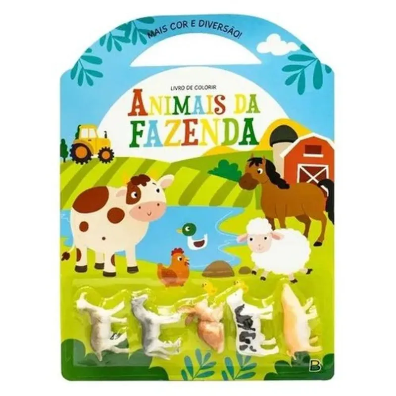 Livro Animais Da Fazenda 1 Livro De Colorir A Partir De 4 Anos Editora Brasileitura (MP)