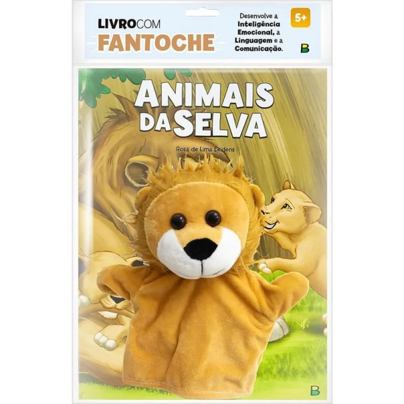 Livro Brinquedo Ilustrado Fantoche Animais da Selva 16PG - Todolivro - Livros