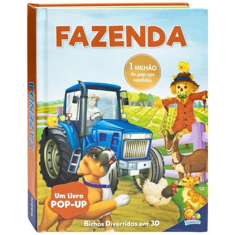 LIVRO BICHOS DIVERTIDOS EM 3D: NA FAZENDA (MP) - TODOLIVRO