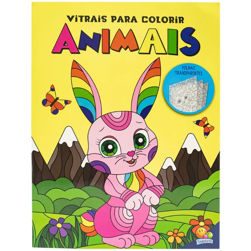 Livro Vitrais para Colorir - Todolivro - ANIMAIS