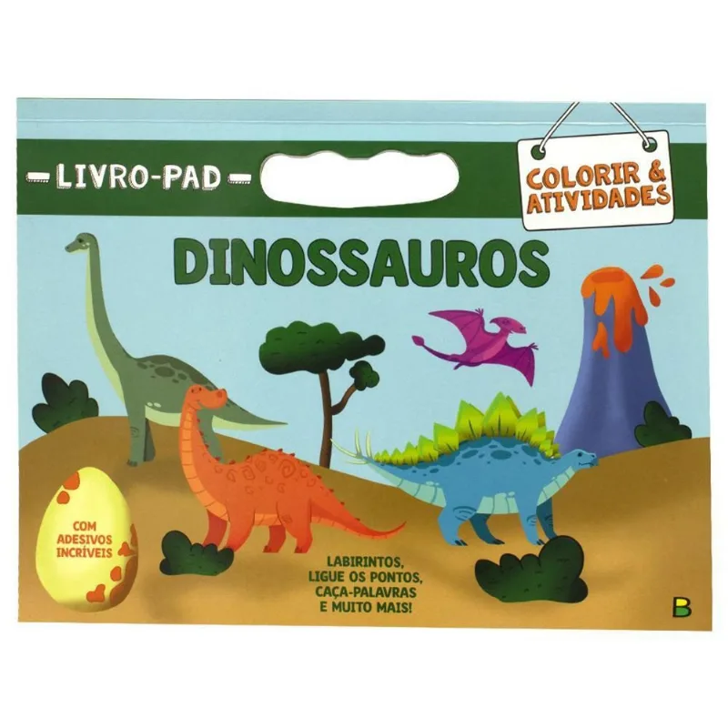 LIVRO LIVRO-PAD COLORIR & ATIVIDADES: DINOSSAUROS (MP) - BRASILEITURA