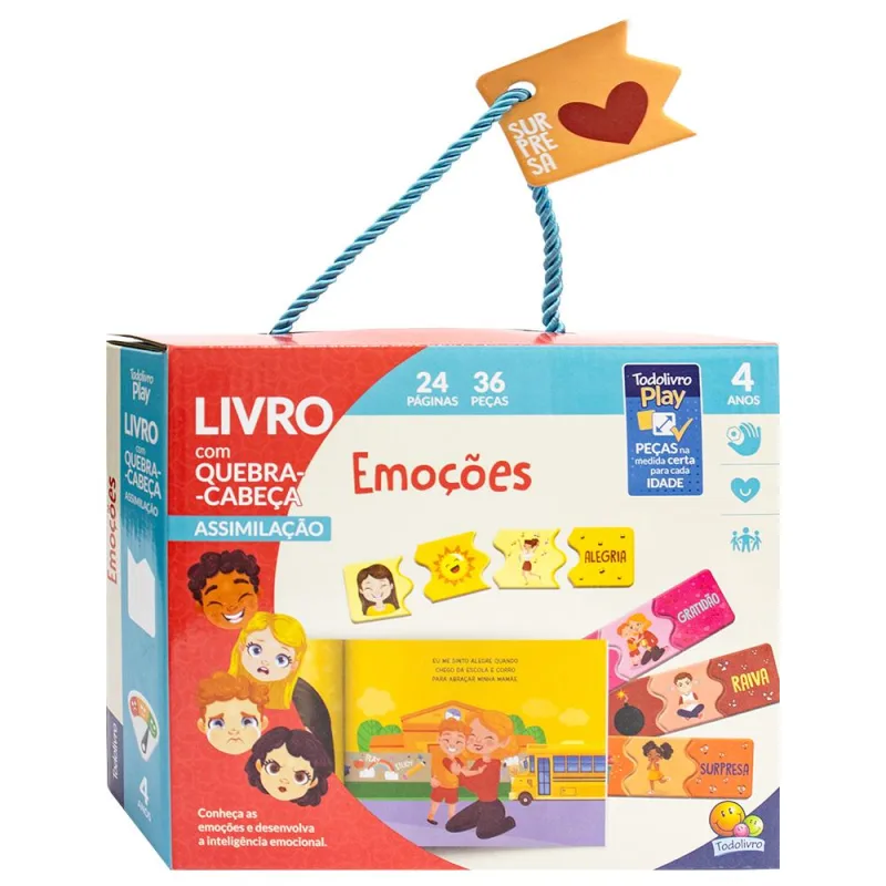 Livro Com Quebra-Cabeça Emoções - LC