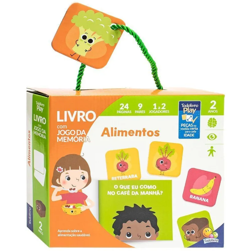 Box Play Jogo Da Memória - Todolivro - Alimentos