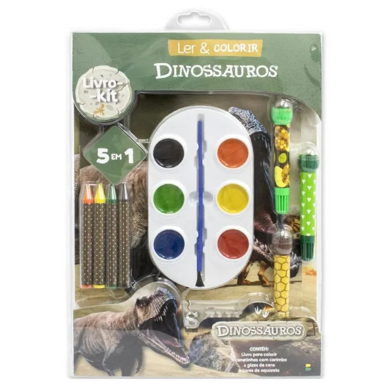 Livro Todolivro Kit Ler & Colorir: Dinossauro 8606 (MP)