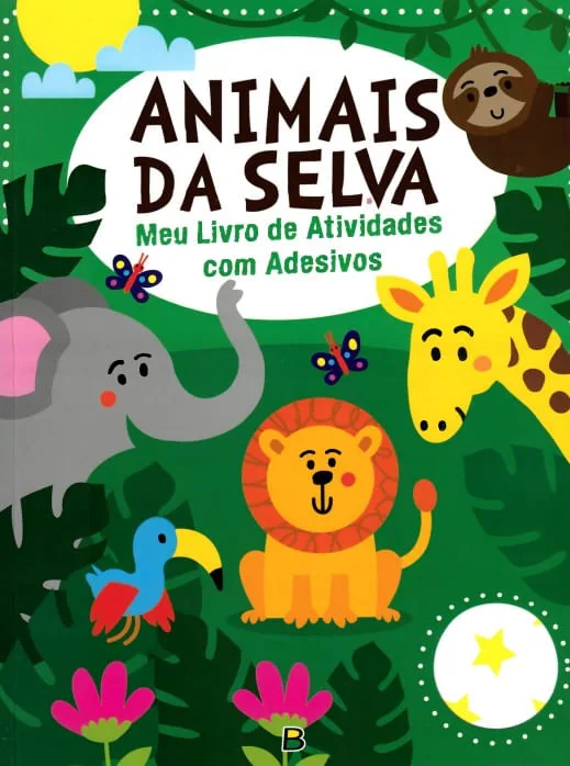 Livro De Atividades Com Adesivos: Animais Da Selva - LC - Livros