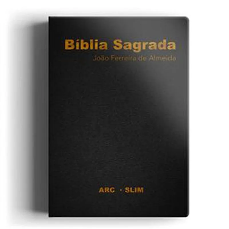 Livro Bíblia Arc Slim Luxo Preta Geografica (MP)