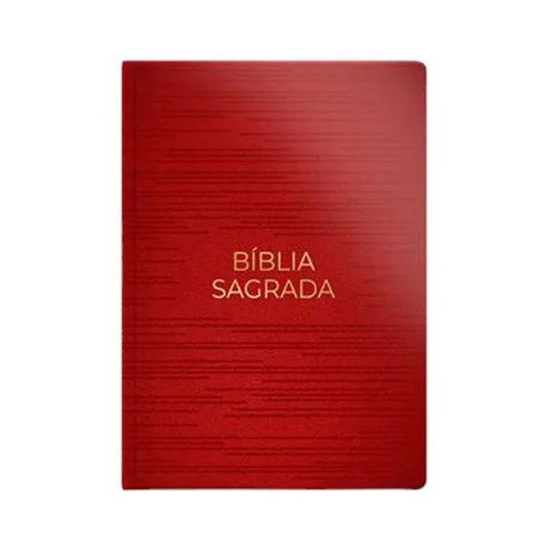 Livro Bíblia Nvt Letra Gigante Luxo Vermelha Geografica (MP)
