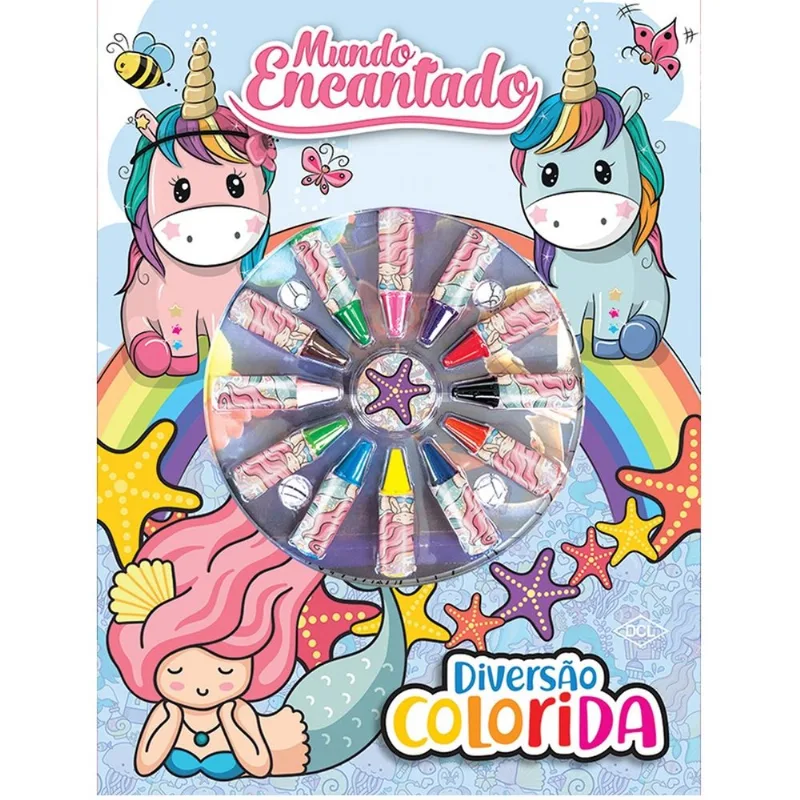 Livro - Cores Mundo Encantado - Unicornios e Sereias - Dcl
