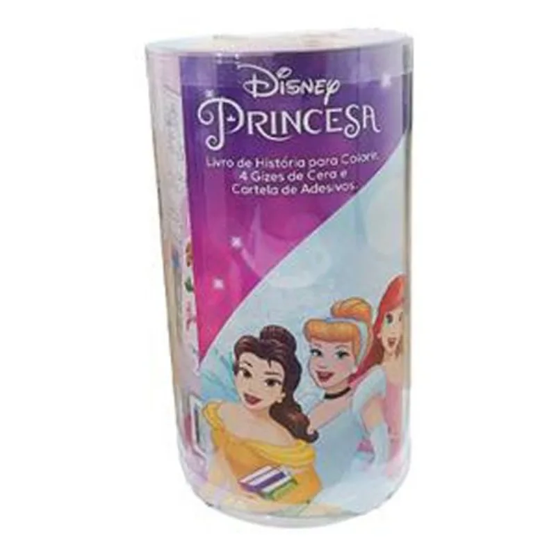 Livro Disney Mini Tubo Histórias Para Colorir Princesas DCL (MP)