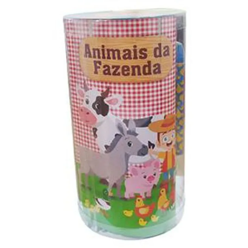 Livro Mini Tubo Histórias Para Colorir Animais Fazenda DCL (MP)