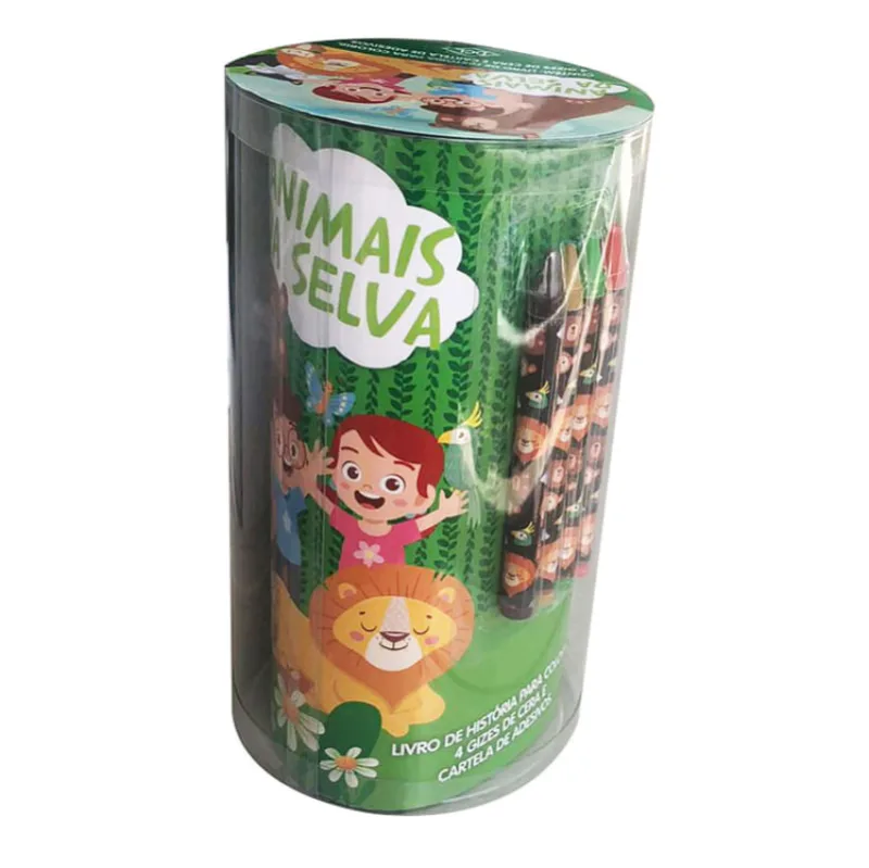 Mini tubo histórias para colorir - Animais selva - DCL