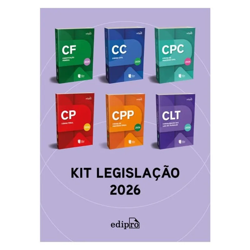 KIT LEGISLAÇÃO 2026 – CONSTITUIÇÃO FEDERAL 2026 + CLT 2026 + CÓDIGO CIVIL 2026 + CÓDIGO DE PROCESSO