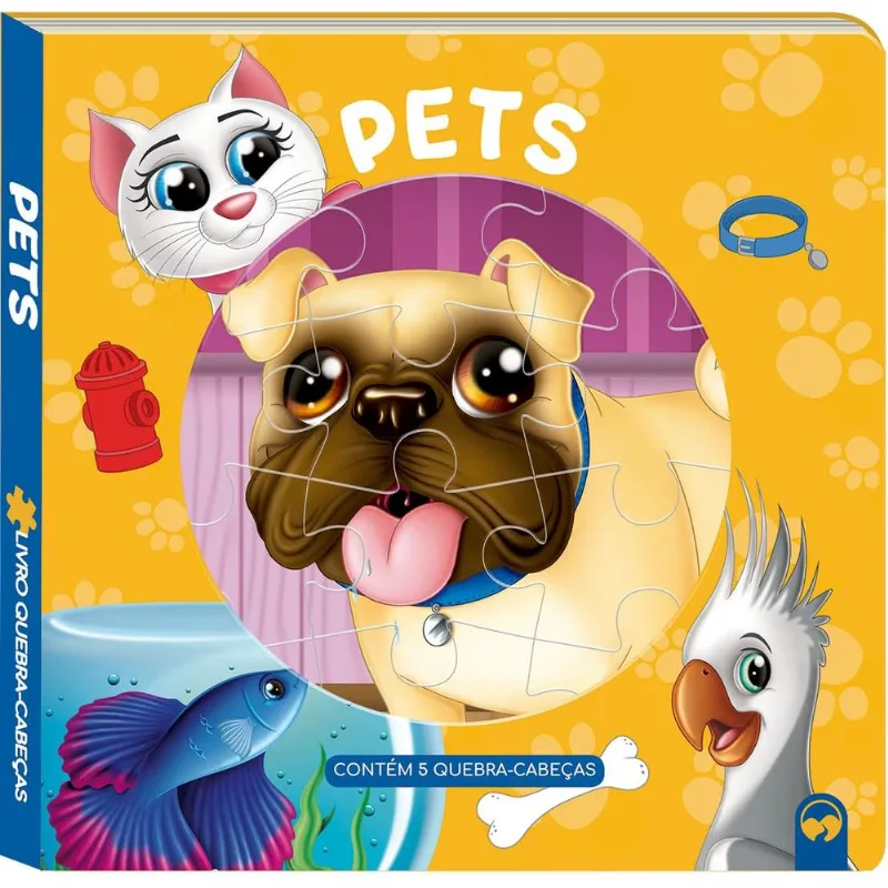 Escolha Seu Tema - Livro Infantil - Quebra-cabeça Grande - Pets