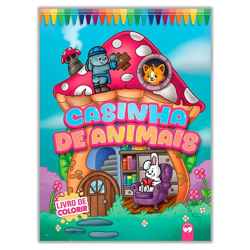 Livro Infantil Gigante De Colorir - Casinha De Animais