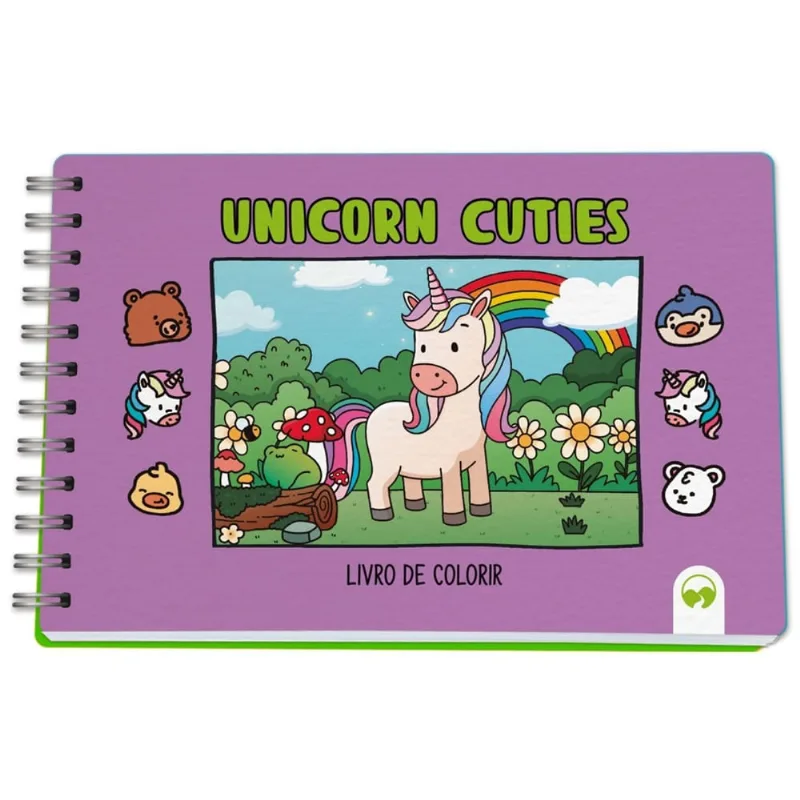 Livro Ilustrado Relaxante Para Colorir - Unicorn Cuties