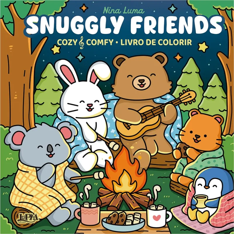Snuggly Friends: Cozy E Comfy - Livro De Colorir - LC - Livros