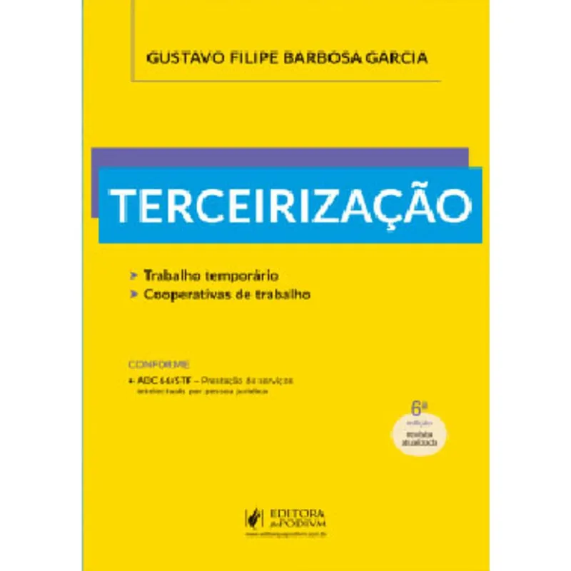 TERCEIRIZAÇÃO - TRABALHO TEMPORÁRIO, COOPERATIVAS DE TRABALHO - 2021