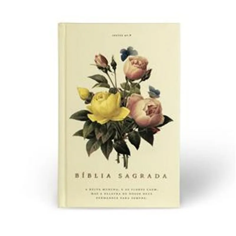 Livro Bíblia Nvi, Tecido Sobre Capa Dura, Bouquet, Letras De Jesus Em Ve Rmelho Thomas Nelson Brasil (MP)