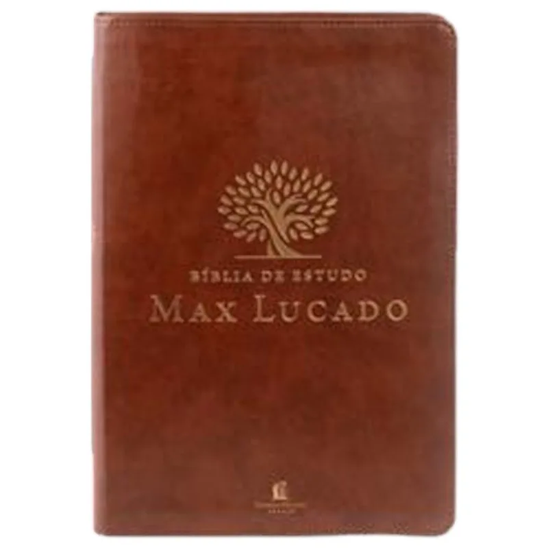 Livro Bíblia De Estudo Max Lucado Capa Marrom (MP)
