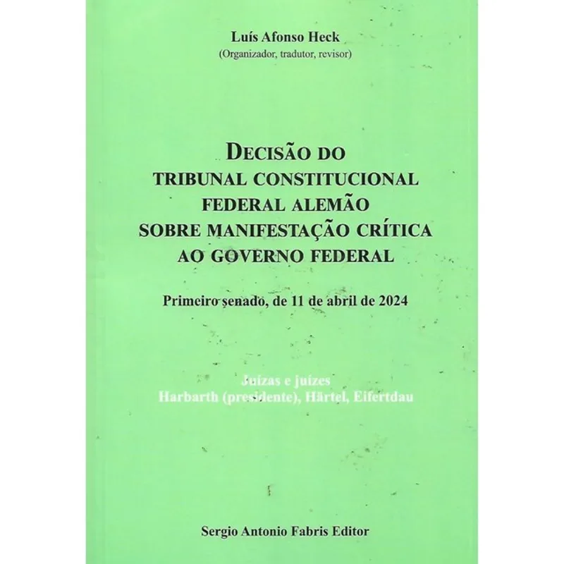 DECISÃO DO TRIBUNAL CONSTITUCIONAL FEDERAL ALEMÃO - 2024