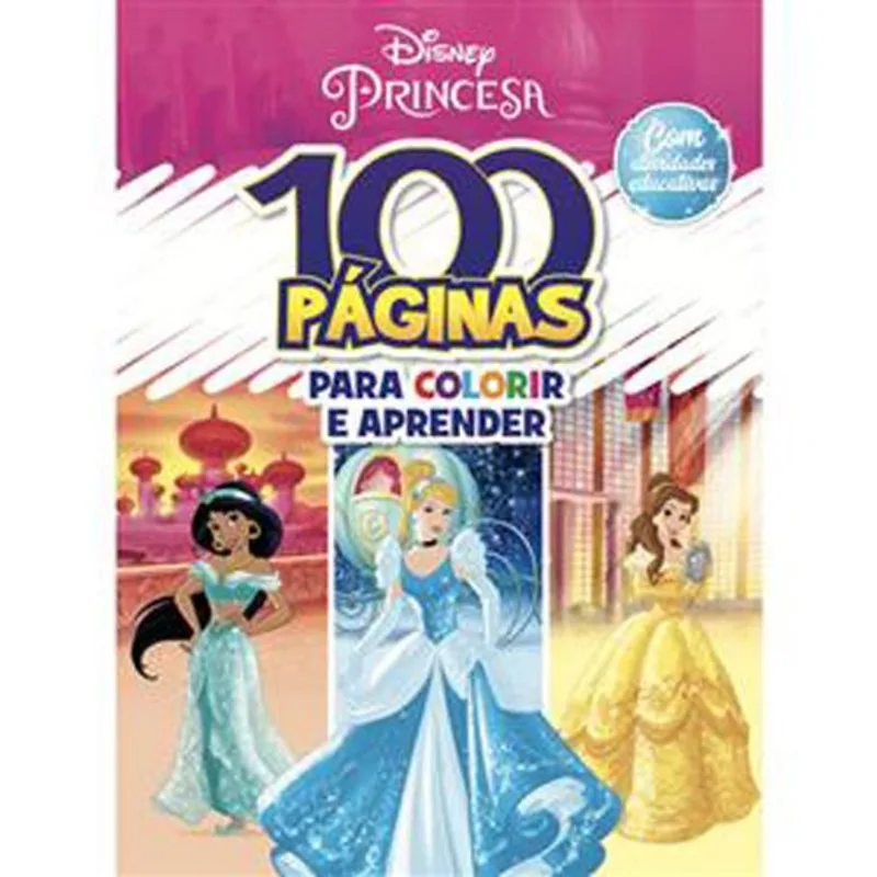 Livro 100 Páginas Para Colorir E Aprender Princesas Bicho Esper To Rideel (MP)