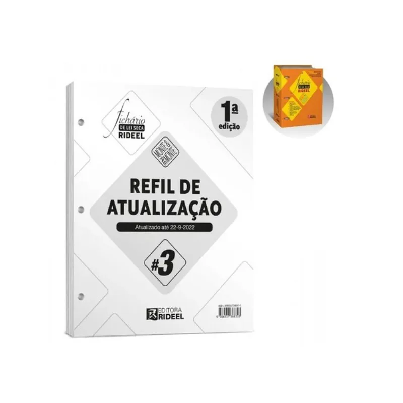 REFIL DE ATUALIZAÇÃO #3 - FICHÁRIO DE LEI SECA RIDEEL – MONTE & REMONTE (CAPA LARANJA)