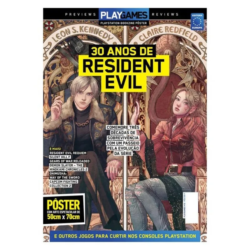 RESIDENT EVIL - 30 ANOS - SUPERPÔSTER PLAYGAMES