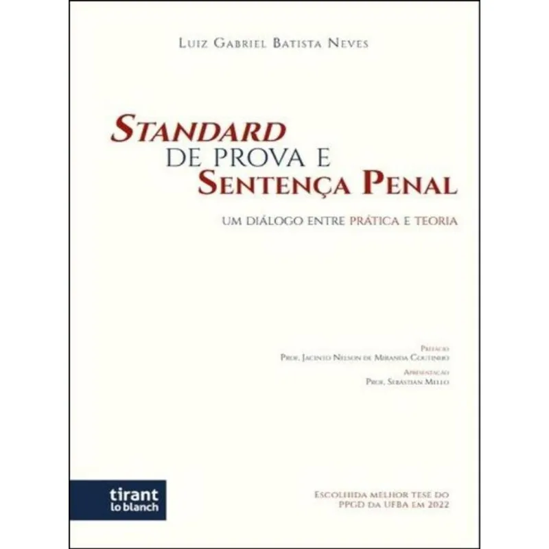 STANDARD DE PROVA E SENTENÇA PENAL - 2023