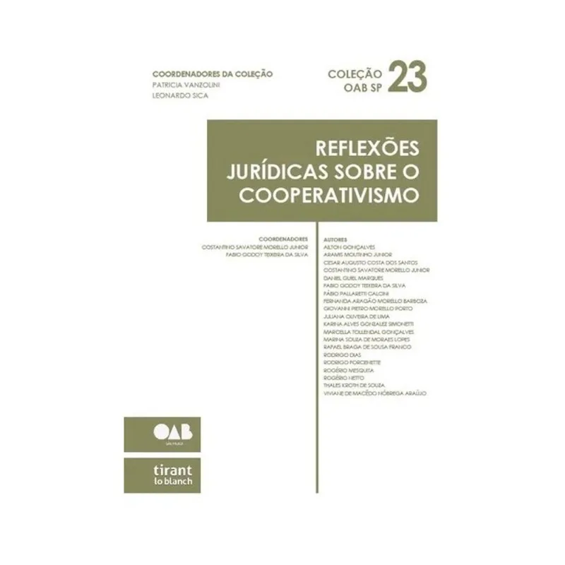 REFLEXÕES JURÍDICAS SOBRE O COOPERATIVISMO - 2024 - VOL. 23