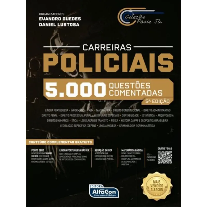 PASSE JÁ POLICIAIS - 5.000 QUESTÕES COMENTADAS - 5ª EDIÇÃO