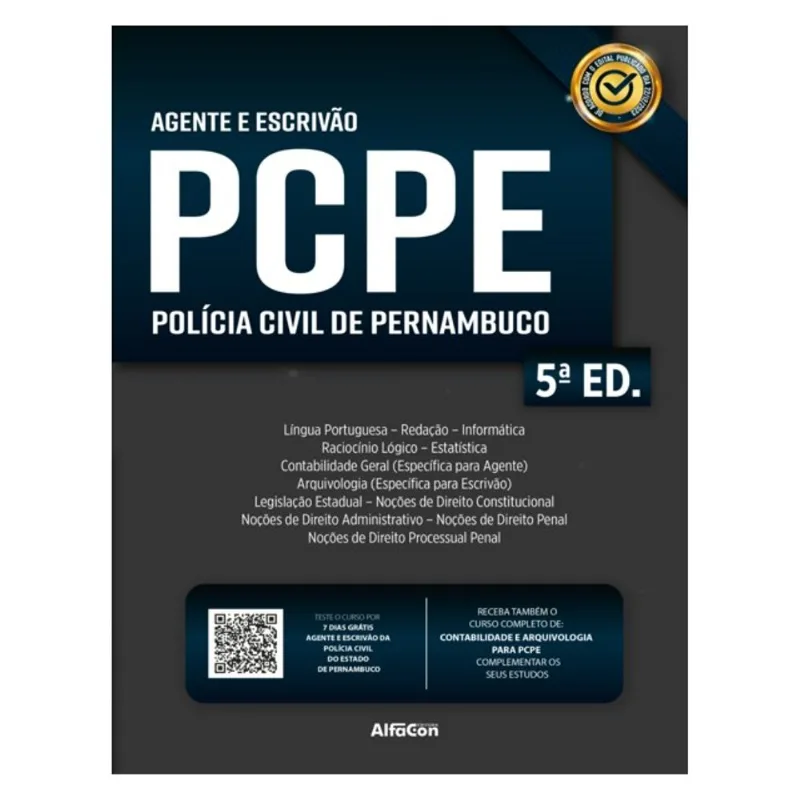 PCPE - AGENTE E ESCRIVÃO DA POLÍCIA CIVIL DO ESTADO DE PERNAMBUCO