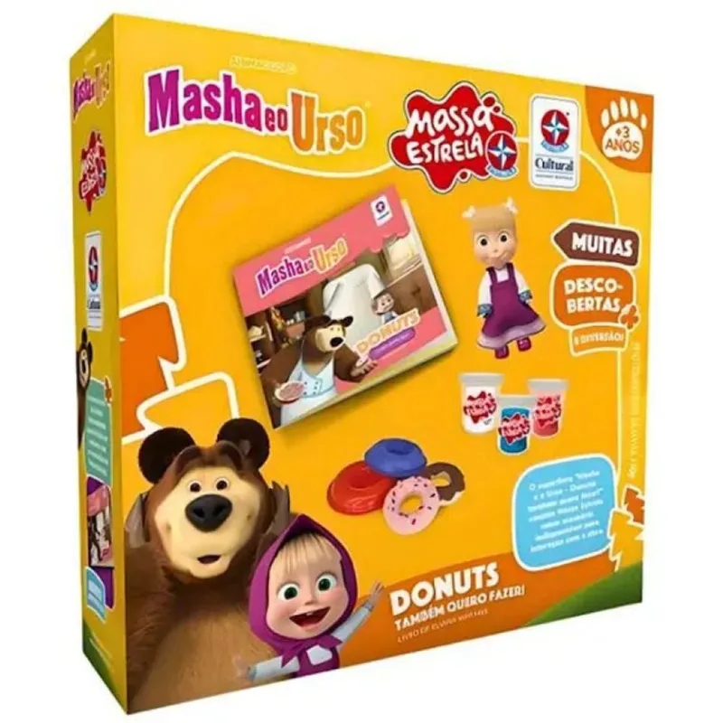 LIVRO MASHA E O URSO COM DONUTS MASSA - ESTRELA
