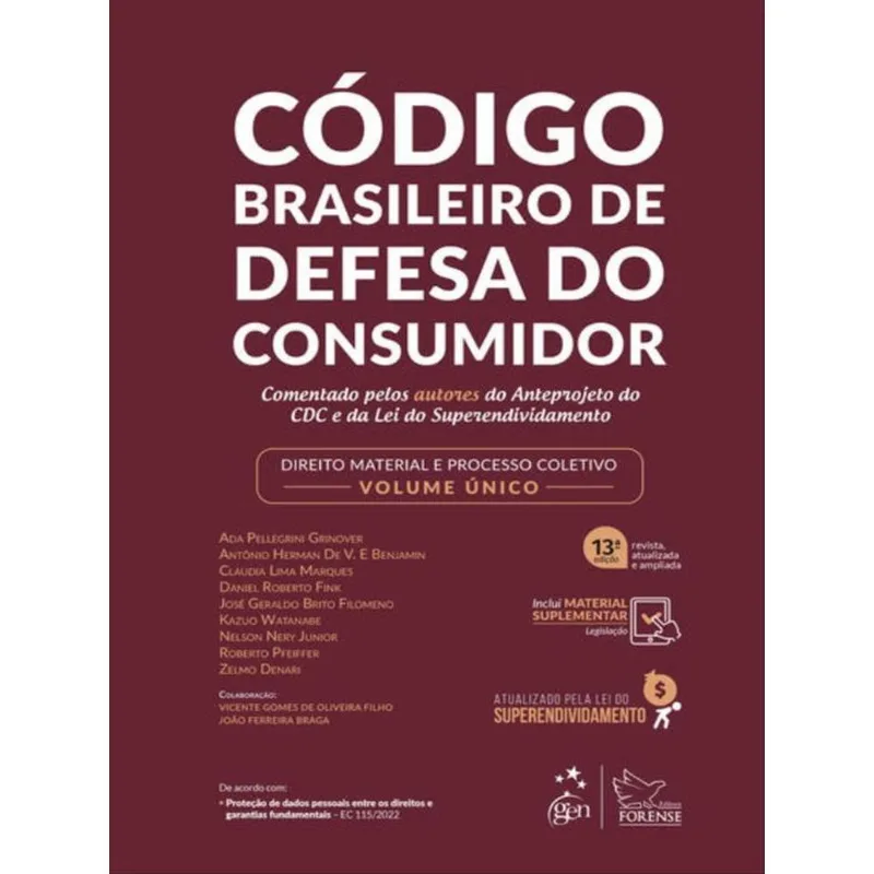 CÓDIGO BRASILEIRO DE DEFESA DO CONSUMIDOR - 13ª EDIÇÃO 2022