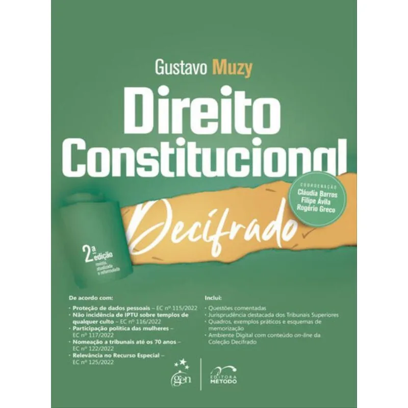 COLEÇÃO DECIFRADO - DIREITO CONSTITUCIONAL DECIFRADO - 2ª EDIÇÃO 2023