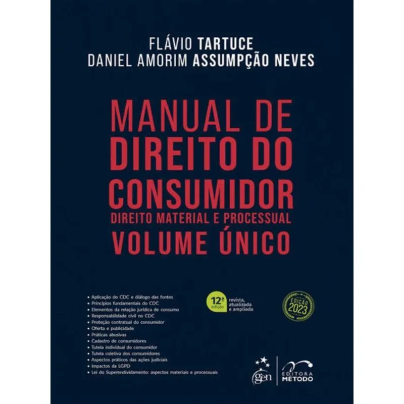MANUAL DE DIREITO DO CONSUMIDOR - VOLUME ÚNICO