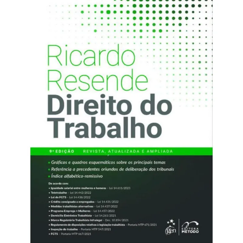 DIREITO DO TRABALHO - 9ª EDIÇÃO 2023