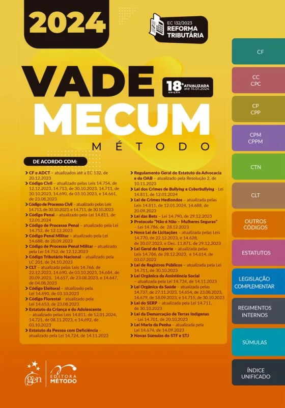 Vade Mecum Tradicional Método 2024 - LC - Livros