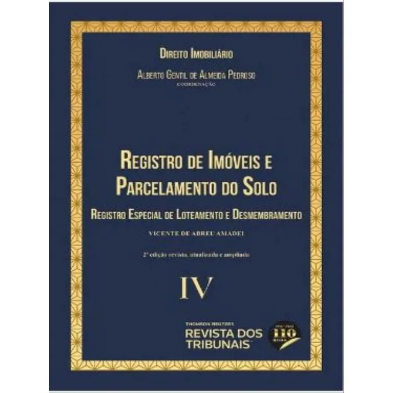 REGISTRO DE IMÓVEIS E PARCELAMENTO DO SOLO - 2022 - VOL. 4