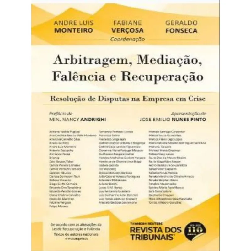 ARBITRAGEM, MEDIAÇÃO, FALÊNCIA E RECUPERAÇÃO - 2022
