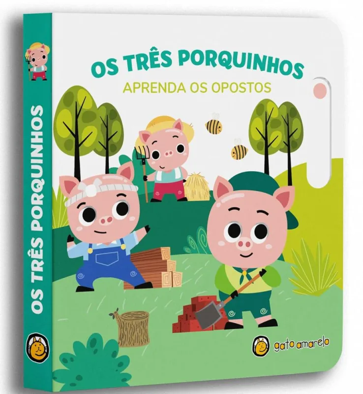Três Porquinhos - Aprenda Os Opostos - LC - Livros