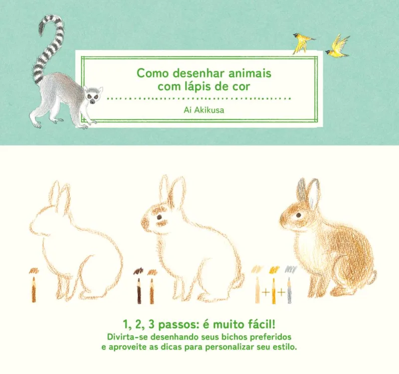 Como Desenhar Animais Com Lápis De Cor - LC - Livros