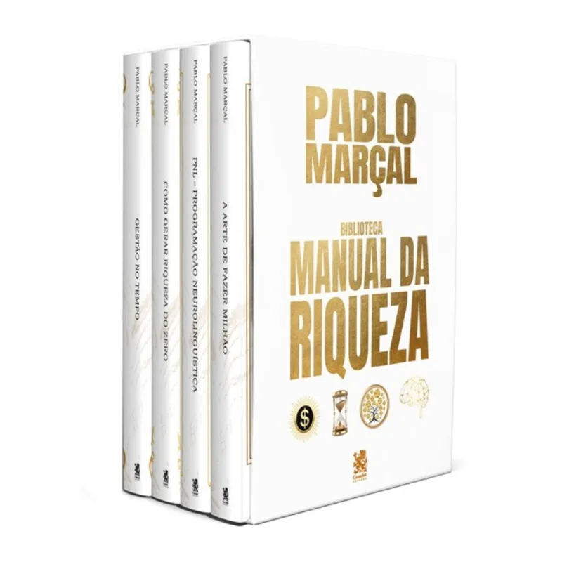 COLEÇÃO MANUAL DA RIQUEZA - PABLO MARÇAL - BOX 4 LIVROS