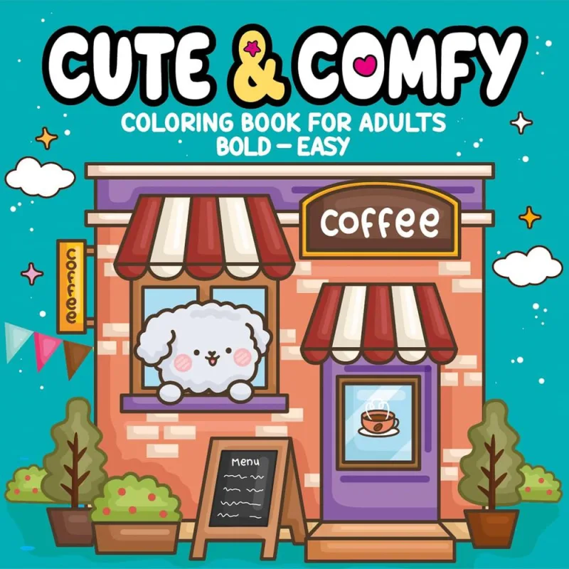 Cute E Comfy Coloring Book For Adults - Capa Coffee - LC - Livros