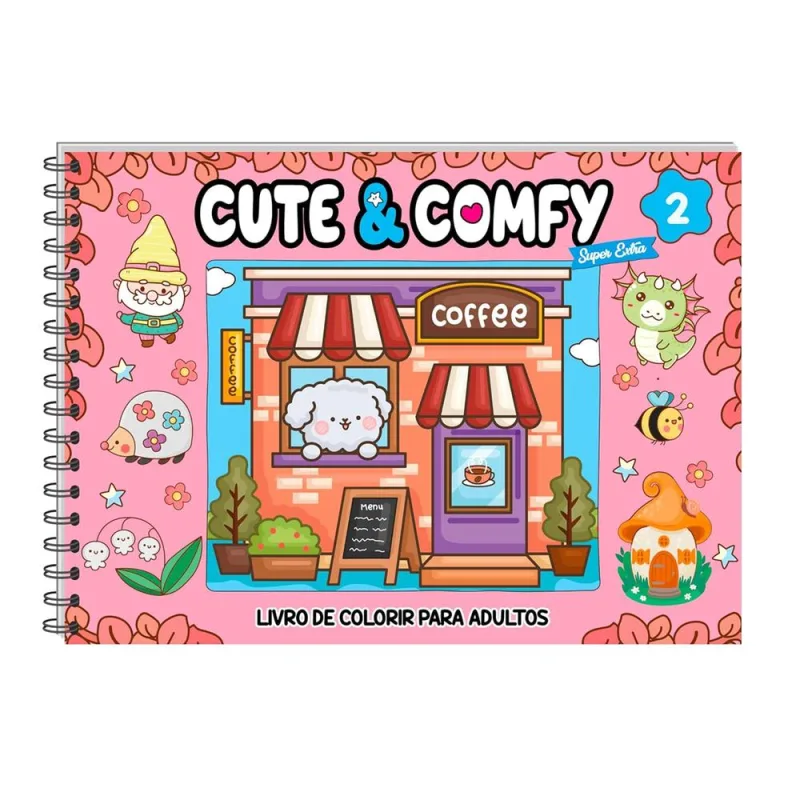 Cute E Comfy Super Extra 2 - Capa Coffee - Livros De Colorir Adulto - LC