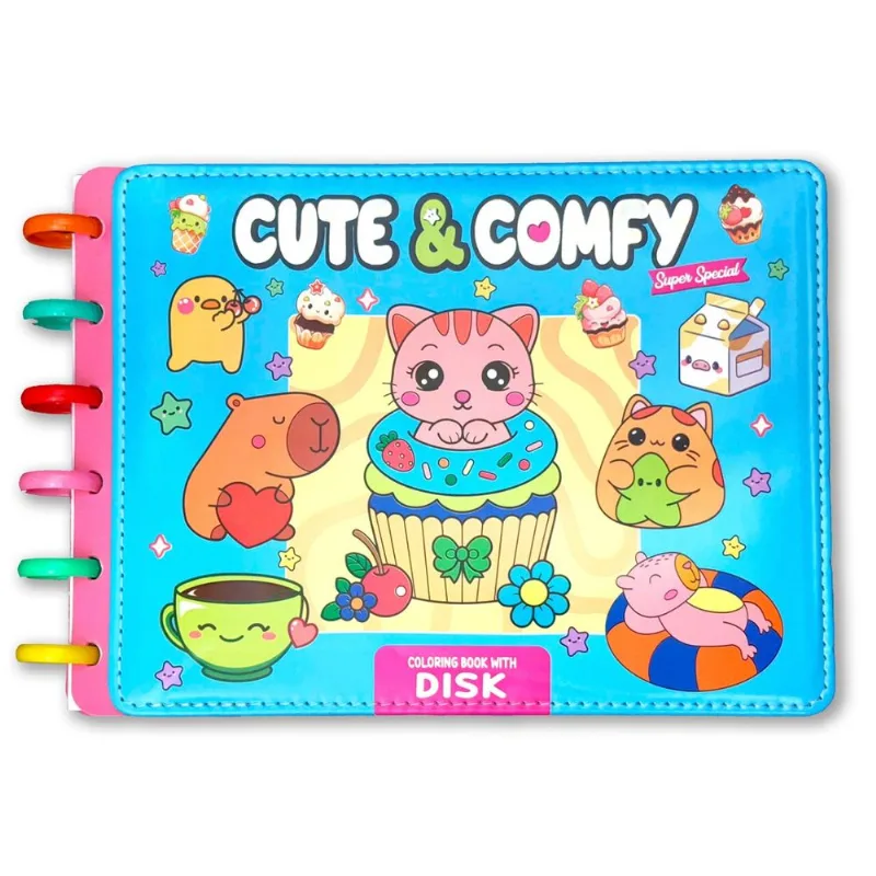 Cute & Comfy Super Special - Livro de Colorir Adulto - Encadernação com Disco