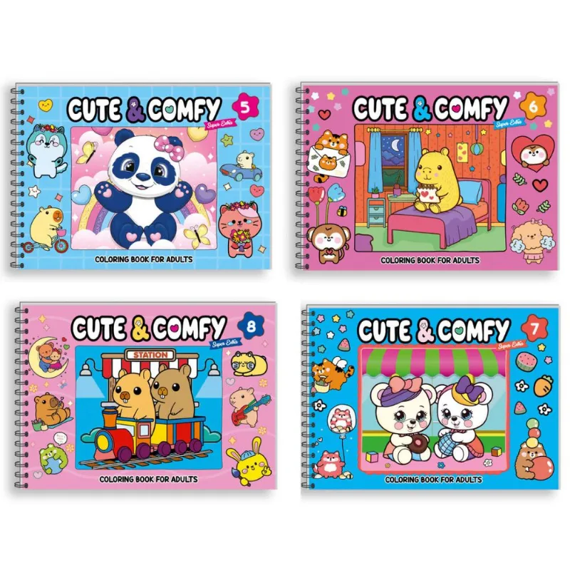 Combo Cute & Comfy Super Extra Completo - Kit com 4 Livros - Capa Dura Holográfica